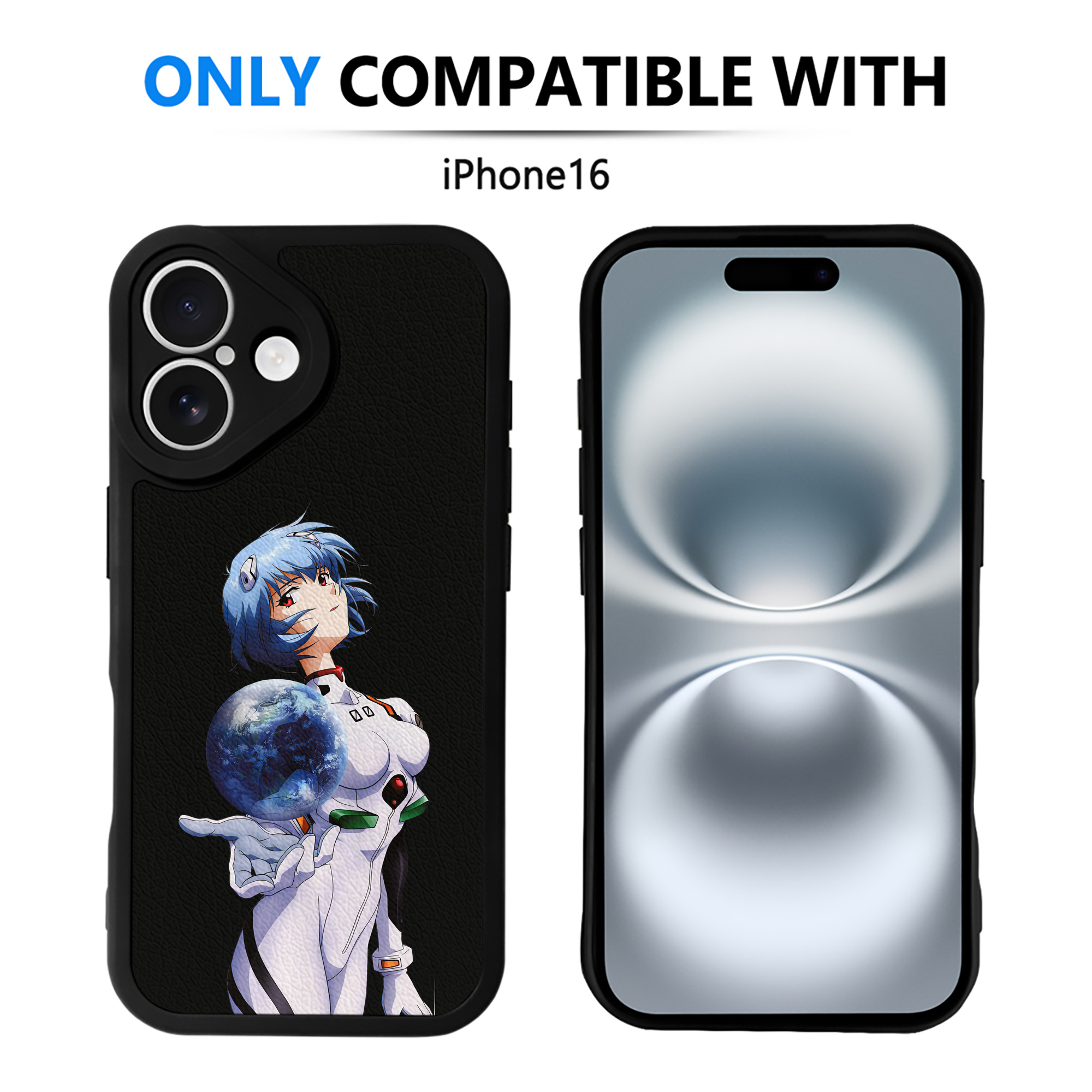 （画像用） EVA 新世紀エヴァンゲリオン 【iPhone 16シリーズ対応】シリコンスマホケース（レザー調） 材質：シリコン